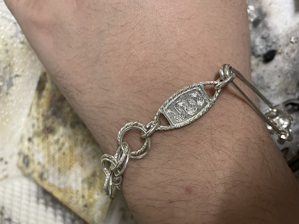 silver925 safty pin bracelet 9枚目の画像