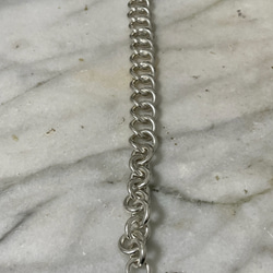 silver 950 horse shoe chain rink bracelet with moon stone 3枚目の画像