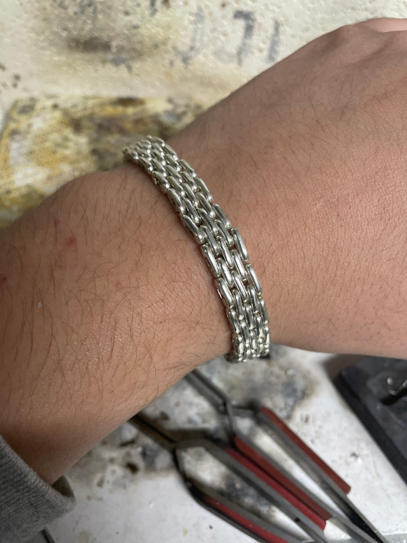 silver925 five rows bracelet 5枚目の画像