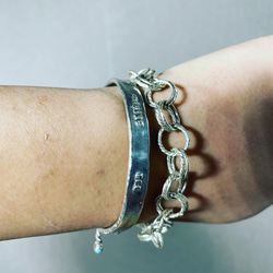 silver950 wrapping harf moon bracelet 4枚目の画像