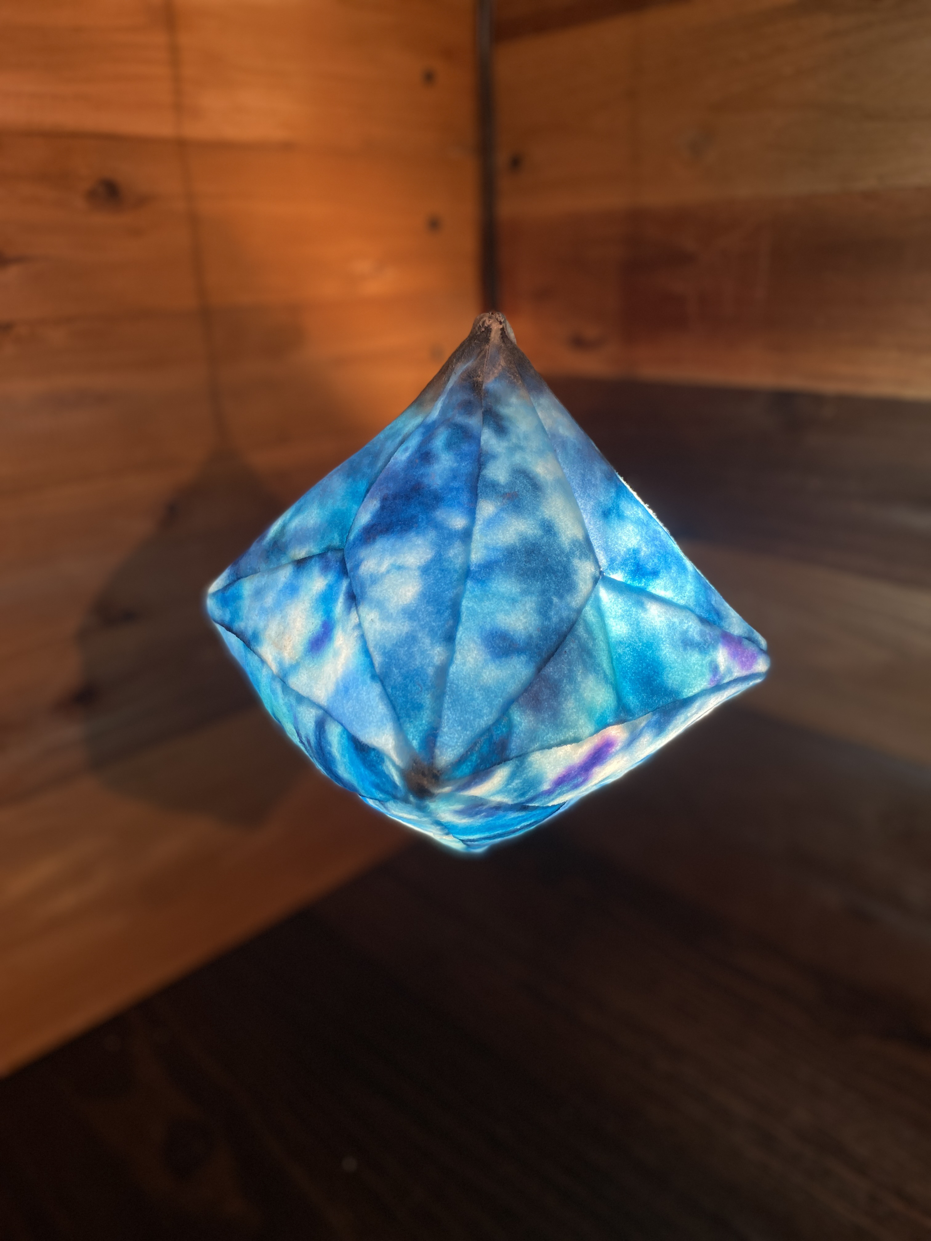 幾何学ランプ -3方8面体- 青