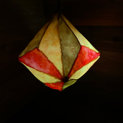 幾何学ランプ -3方8面体- 赤×黄×茶 6枚目の画像