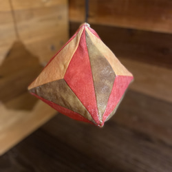幾何学ランプ -3方8面体- 赤×黄×茶 2枚目の画像