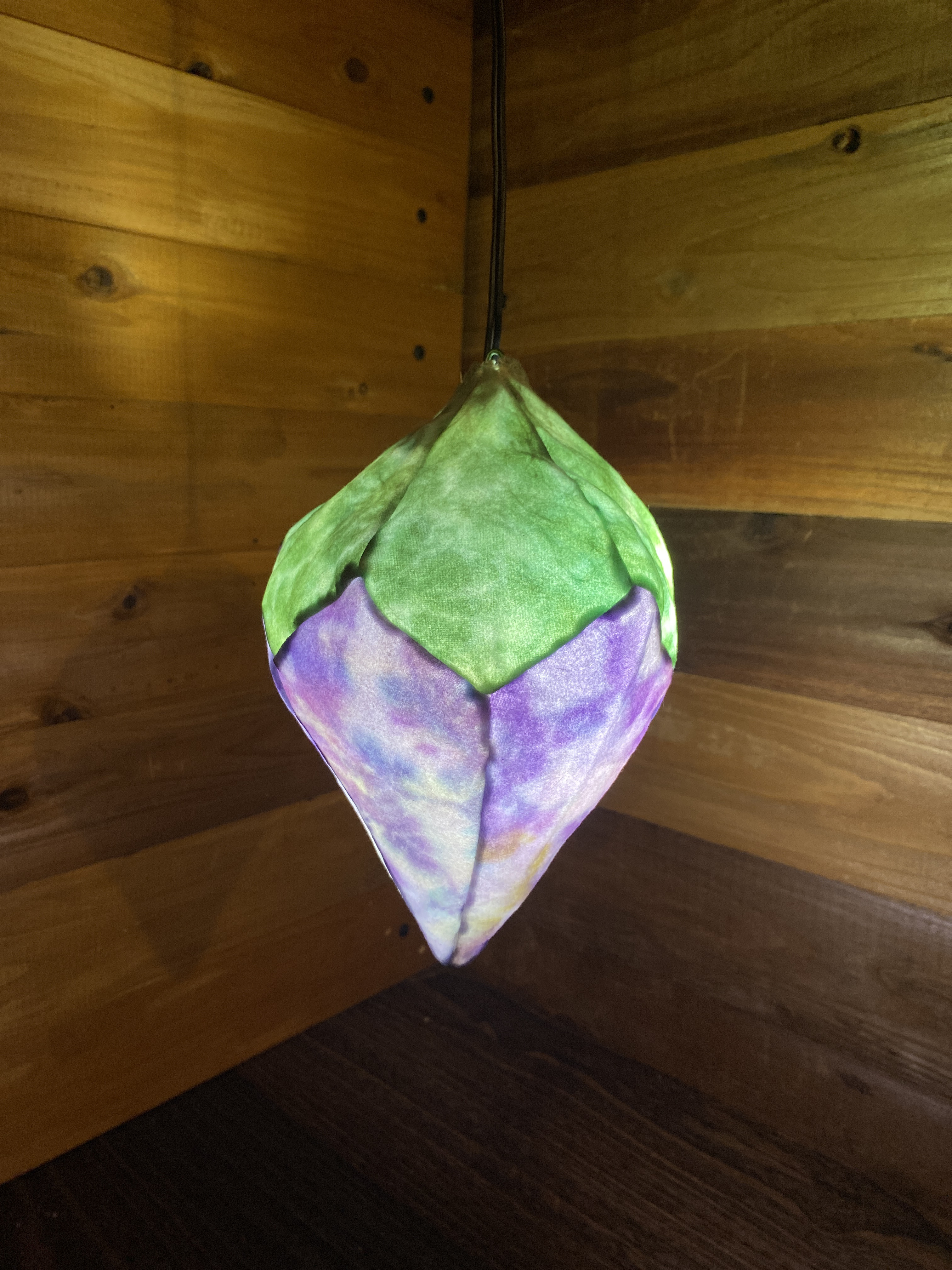 果実型ランプ　緑×紫