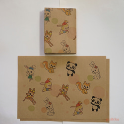 紙書封面復古可愛動物2（彩色）（6冊） 第2張的照片