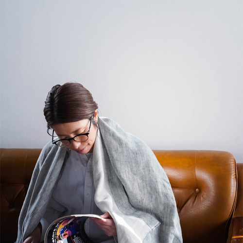 wafu】ふわとろ3重リネンガーゼ ハーフケット 多目的に使える