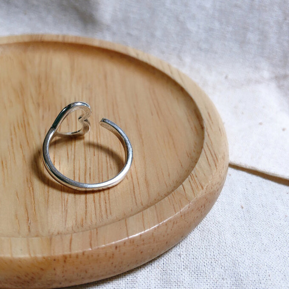 J821　S925シルバー　指輪　ハートリング　Silver ring 3枚目の画像
