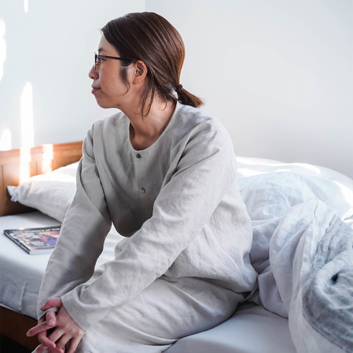 wafu 【リネンパジャマ】 リネンパジャマ】 買わないでください 睡眠を大切に思わない方は