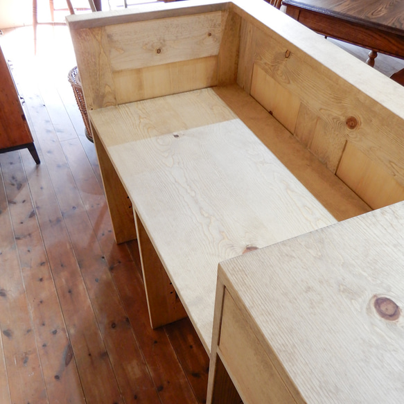 ケーキ屋さん向け冷蔵ショーケース埋込みレジカウンターW1650 スイーツ店向けショーケースカウンター オーダーメイド家具 本体600 荷物棚130