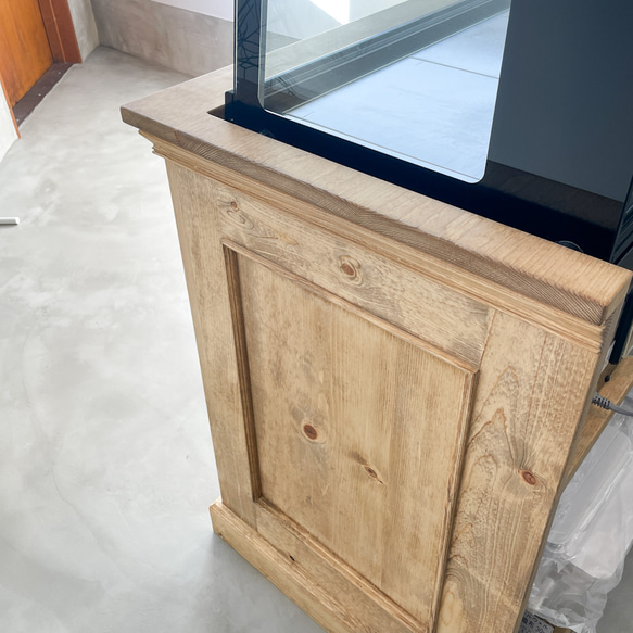 ケーキ屋さん向け冷蔵ショーケース埋込みレジカウンターW1650 スイーツ店向けショーケースカウンター オーダーメイド家具 本体600 荷物棚130