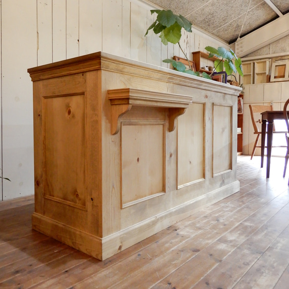 ケーキ屋さん向け冷蔵ショーケース埋込みレジカウンターW1650 スイーツ店向けショーケースカウンター オーダーメイド家具 本体600 荷物棚130