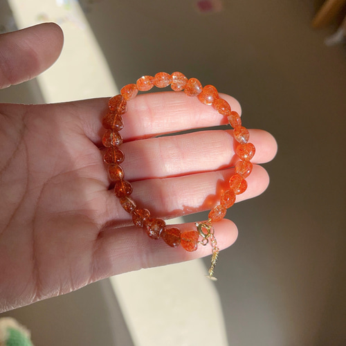 No468 天然 ♡ サンストーン ブレスレット