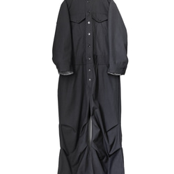 メンズの黒キャンバスのジャンプスーツ【gri:n ai】 12枚目の画像
