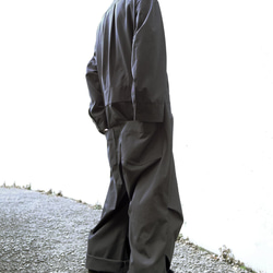メンズの黒キャンバスのジャンプスーツ【gri:n ai】 1枚目の画像