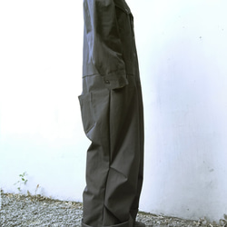 メンズの黒キャンバスのジャンプスーツ【gri:n ai】 7枚目の画像