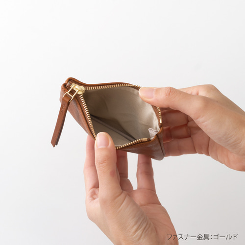 革のフラットポーチS Cognac ポーチ Fuku 通販 15195498｜Creema
