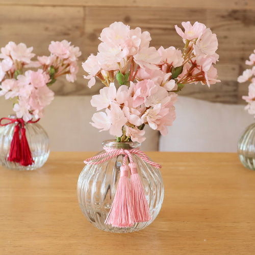 Creema限定2点セット《ずっと咲いてる》桜のふんわりアレンジとミモザ