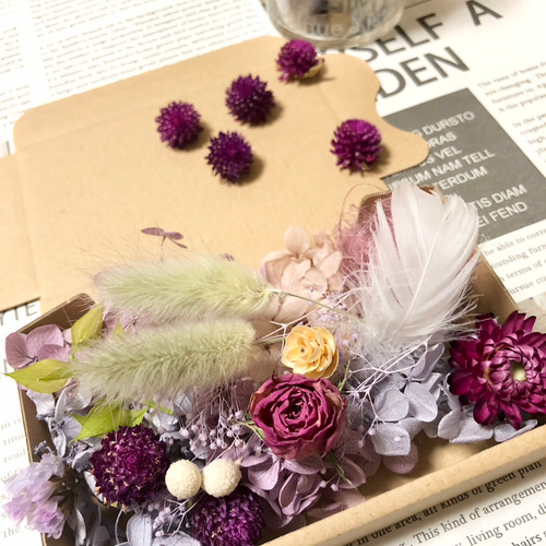 晩春彩る柔らかな藤色ドライフラワー花材詰め合わせ その他素材 Rococo