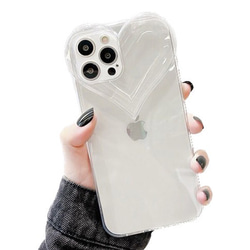 タイムセール中♪スマホケース  iPhone 3D ハート クリアケース １個入【AFP】  ip3dh 3枚目の画像