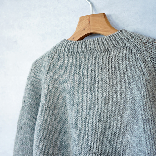 完売】アルパカウール・ケーブル編みカーディガン(S-390066-グレー