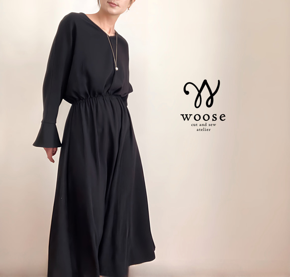 タイムセール超美品⭐マーレット　ソリマンXSブラック ティアードドレス 長袖 極美品ꕥマーレット トゥモローランド別注 ソリマン ティアードドレス