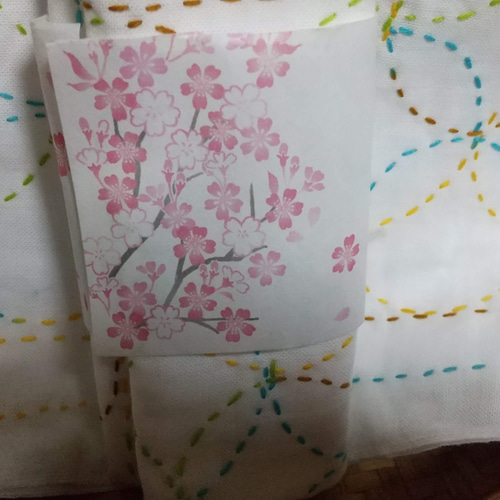 刺し子キット 花ふきん「和-Nagomi」立涌 |生地 和柄/和布