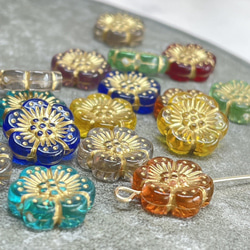 18pcs★ beads・gold color plating （お花ビーズ） 2枚目の画像