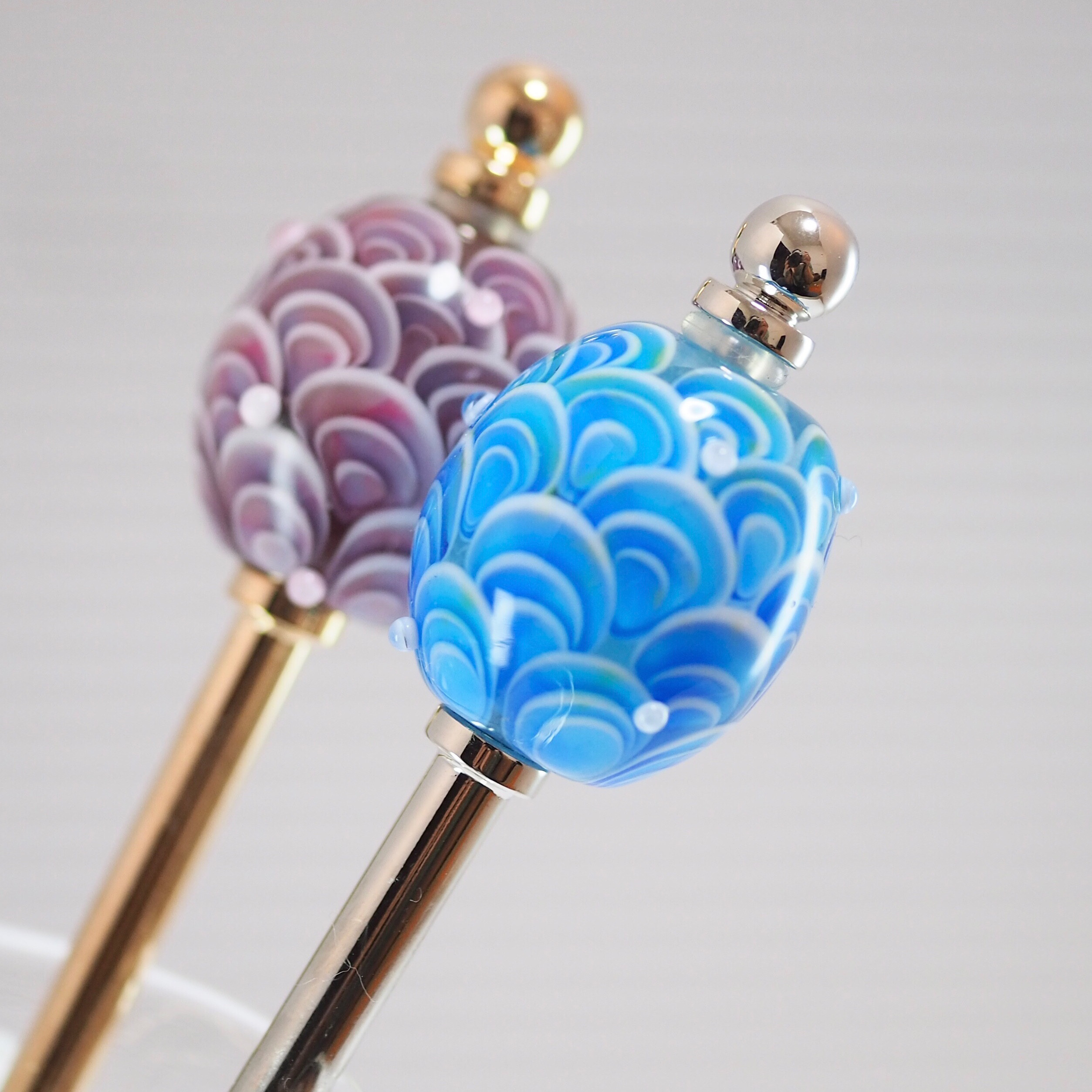 受注制作》手毬かんざし（鉄線） Ω ヘアアクセサリー 