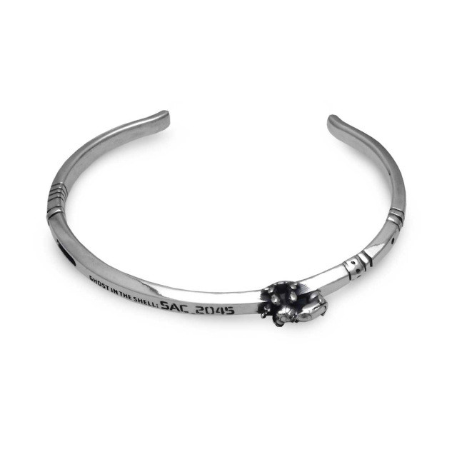 【攻殻機動隊】タチコマ メンズバングル　小/シルバー925 つけっぱなし/シンプル/男性へのプレゼント/sac01s