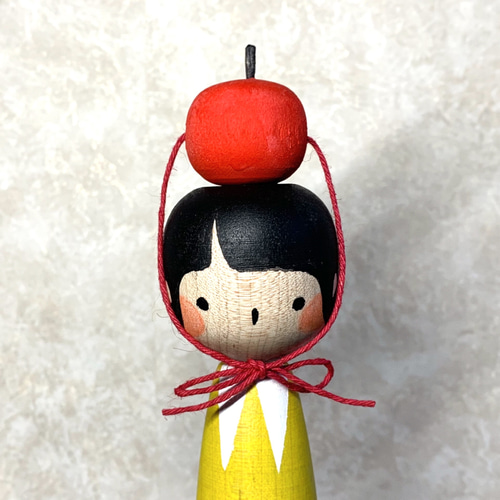SOLD】土湯こけし《ふくしまっ子こけし 黄色ちゃん》 その他置物