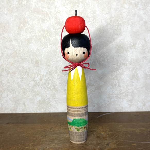 陶器製 和服人形 黄色　こけし SOLD】土湯こけし《ふくしまっ子こけし 黄色ちゃん》 その他置物