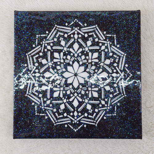 幾何学模様のアクリルアートパネル 唯一無二の幾何学模様アート【銀河の輝き】01 絵画 Archetype Memories