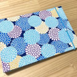 【御朱印ホルダ－】（大）見開き60枚　バンド付　切り絵御朱印収納ホルダー　書置き用御朱印ホルダー　一つあると便利　花水色 6枚目の画像