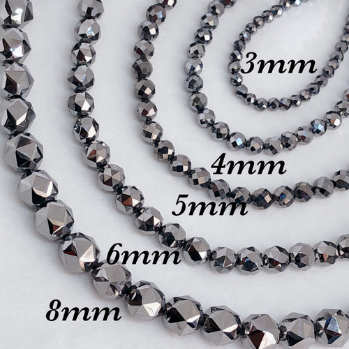 テラヘルツスターカット8mmネックレス60cm⭐️氷の上に置くと溶けます⭐️ テラヘルツスターカット8mmネックレス38cm⭐️氷の上に置くと溶けます