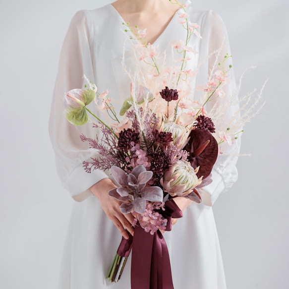 アーティフィシャルフラワー ブーケ・ブートニア セット アーティフィシャルフラワーブーケ・ブートニアセット アーティ