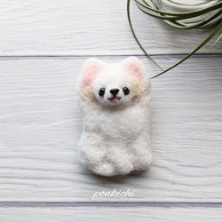 オーダー品】羊毛フェルト犬ブローチ☆シュナウザー ブローチ ponkichi