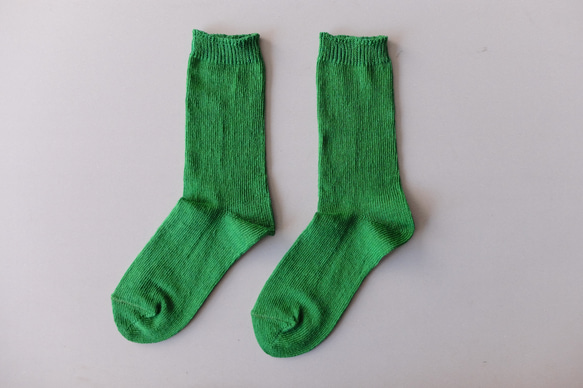 【補貨】亞麻針織襪（玉色）22-24cm 第1張的照片