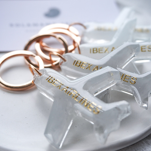 両面文字入可 全5色【くすみマーブル】名入れ キーホルダー プチギフト