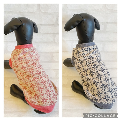 ジャガードニット ダックス服 3サイズ タンクトップ ロングサイズ 犬服