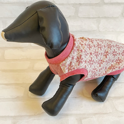 ジャガードニット　ダックス服　3サイズ　タンクトップ　ロングサイズ　犬服　犬用タンク　雪の結晶 16枚目の画像