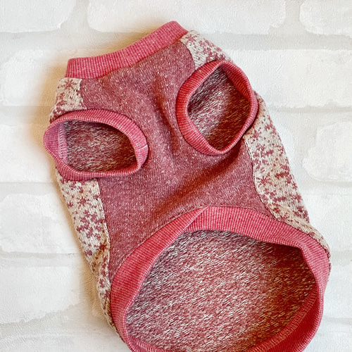 ジャガードニット ダックス服 3サイズ タンクトップ ロングサイズ 犬服