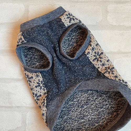 ジャガードニット ダックス服 3サイズ タンクトップ ロングサイズ 犬服