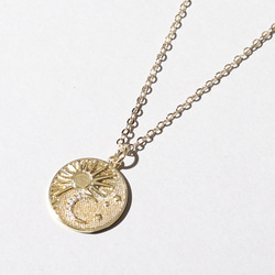 再販10超】太陽と月星コインネックレス《ゴールド》アレルギー対応◇長