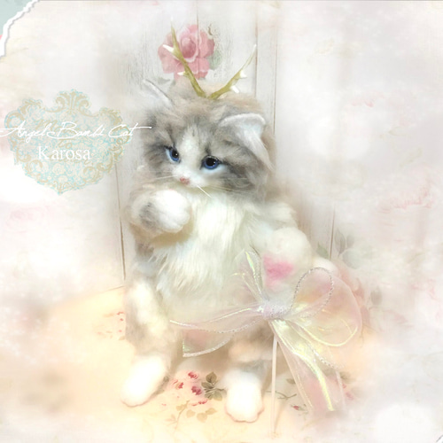 アートドール　はち幻獣　羊毛フェルト sold out 九尾の狐 フォックス キツネ 妖狐 白狐 fox 羊毛