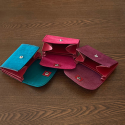 手縫いの革財布  イタリアンレザー［マルゴー］キャッシュレス　全５色　新色、新作 3枚目の画像