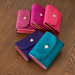 手縫いの革財布  イタリアンレザー［マルゴー］キャッシュレス　全５色　新色、新作 12枚目の画像