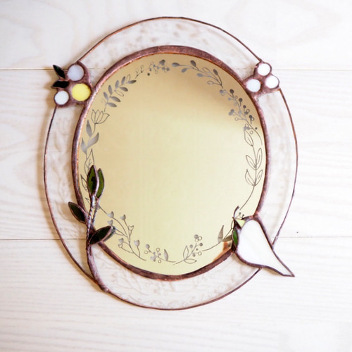 ステンドグラスのシンプル壁掛けミラー その他インテリア雑貨 Unit