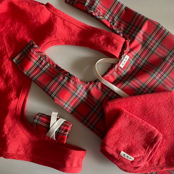 撥水タータンチェックのエコバッグ 8枚目の画像