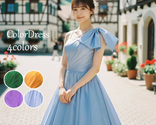ウェディングドレス カラードレス ロングドレス 結婚式 演奏会用