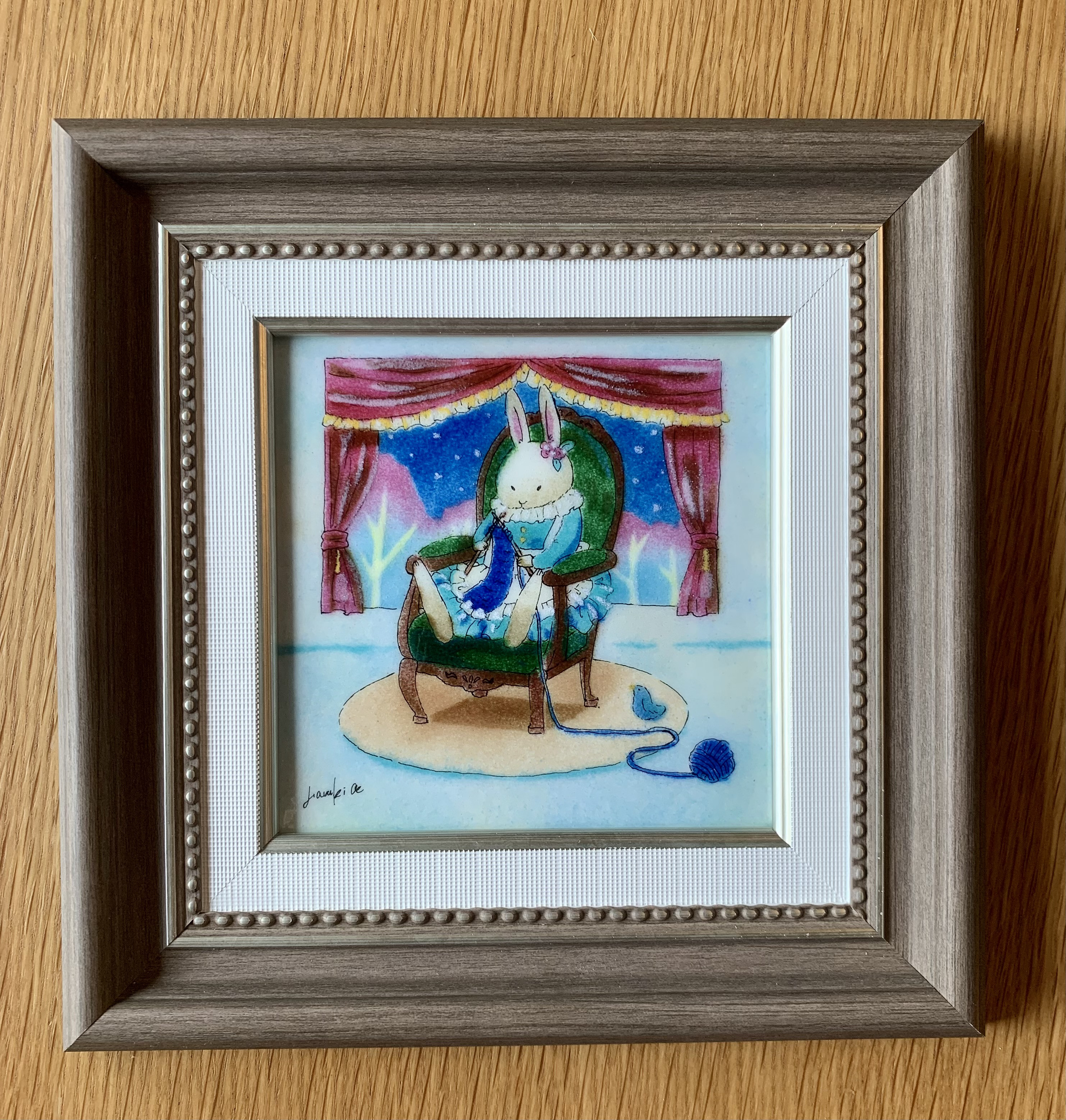 472ty.pe様専用　編み物するうさぎ